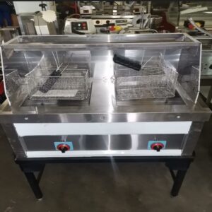 brand new spaza gas fryer (2 × 20l) with baskets – high capacity frying