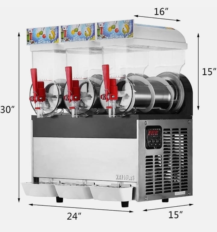 brand new triple 3×15l ice slushy machine – perfect frozen drinks every time brand new triple 3×15l ice slushy machine – perfect frozen drinks every time