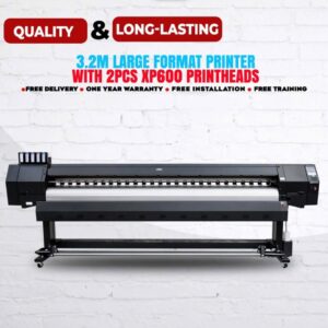 3.2m industrial large format printer – dual epson xp600 printheads | high speed solvent/eco solvent printing